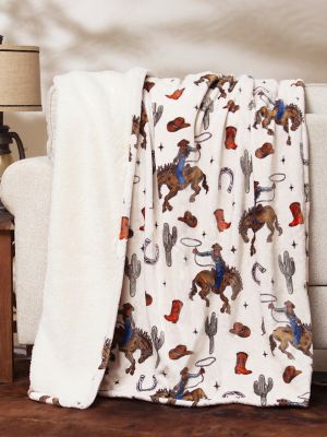 Wrangler Lounge Plush Sherpa Blanket