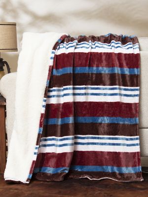Wrangler Brushpopper Lounge Plush Sherpa Blanket