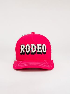 Womens Rodeo Trucker Hat:Pink:One Size alternative view