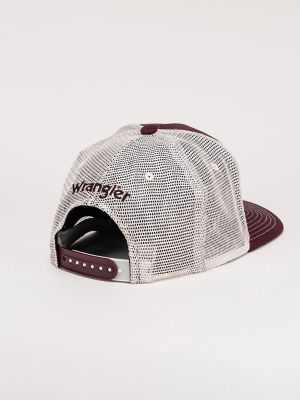 Womens Pony Up Trucker Hat:Burgundy:One Size alternative view 2