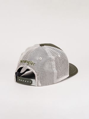 Womens Long Live Cowboys Trucker Hat:Olive:One Size alternative view 2