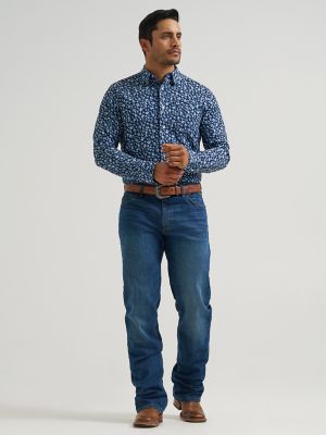 Men's Cody Johnson Performance Button Down Shirt in Peacock Floral