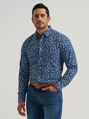 Men's Cody Johnson Performance Button Down Shirt in Peacock Floral