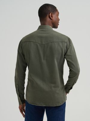 Men's Wrangler&reg; Colorwash Denim Western Snap Shirt