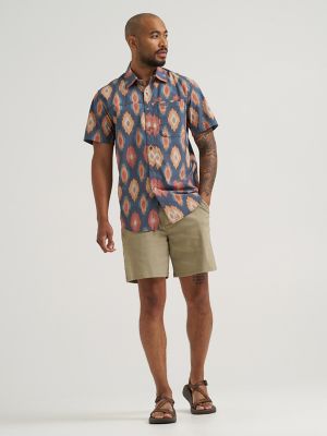 Men's Ikat Outdoor Shirt in Ikat Diamond