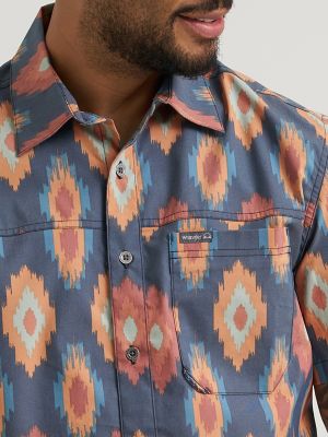Men's Ikat Outdoor Shirt in Ikat Diamond