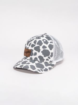 Women's Cow Print Mesh Trucker Hat