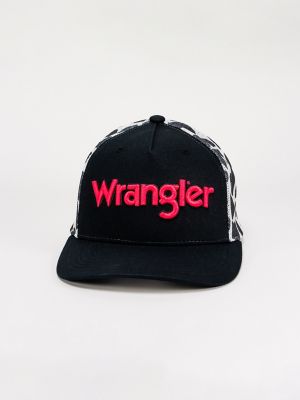 Womens Cow Print Trucker Hat:Black:One Size alternative view