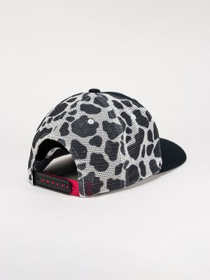Womens Cow Print Trucker Hat:Black:One Size alternative view 2