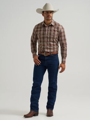 Мужские рубашки Wrangler Men's Wrinkle Resist Long Sleeve Western Snap Plaid Shirt — фото 2