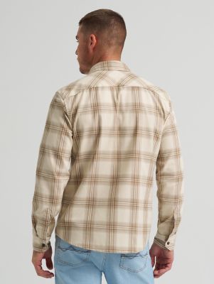 Men's Slim Fit Plaid Shirt in Fog