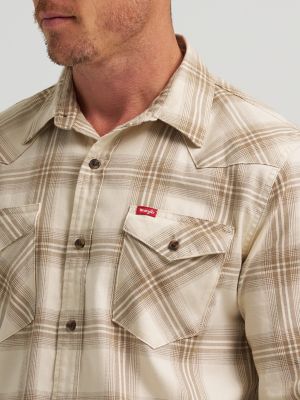 Men's Slim Fit Plaid Shirt in Fog