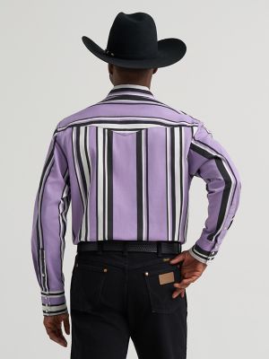 Vintage-Inspired Brushpopper Western Snap Workshirt in Bold Iris alternative view 3
