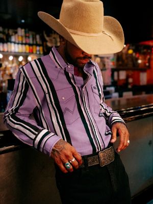 Vintage-Inspired Brushpopper Western Snap Workshirt from Wrangler - $69.99