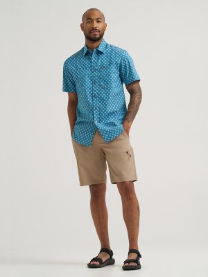 Men's Print Outdoor Shirt in Blue Ashes