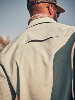 Men's Western Outdoor Shirt in Slate Grey