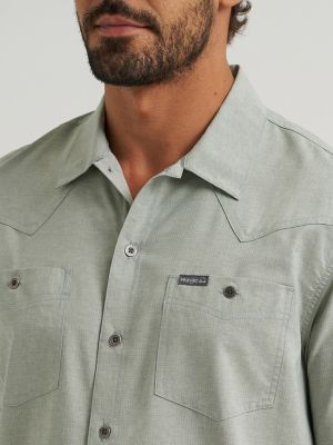 Men's Western Outdoor Shirt in Slate Grey