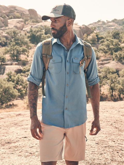 Мужские рубашки Wrangler Men's Outdoor Stretch Solid Shirt
