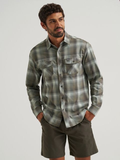 Мужские рубашки Wrangler Men's Plaid Outdoor Shirt