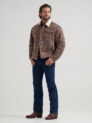 Men's Wrangler&reg; Sherpa Lined Jacquard Print Jacket