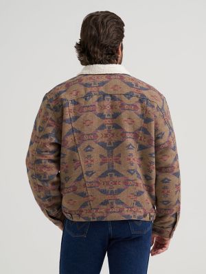 Men's Wrangler&reg; Sherpa Lined Jacquard Print Jacket