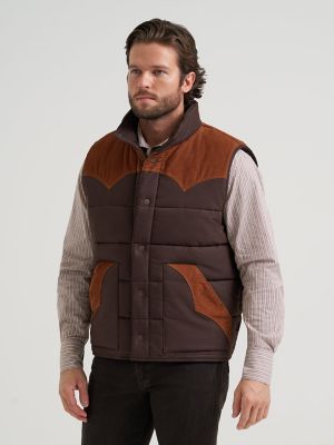 Men's Corduroy Yoke Puffer Vest