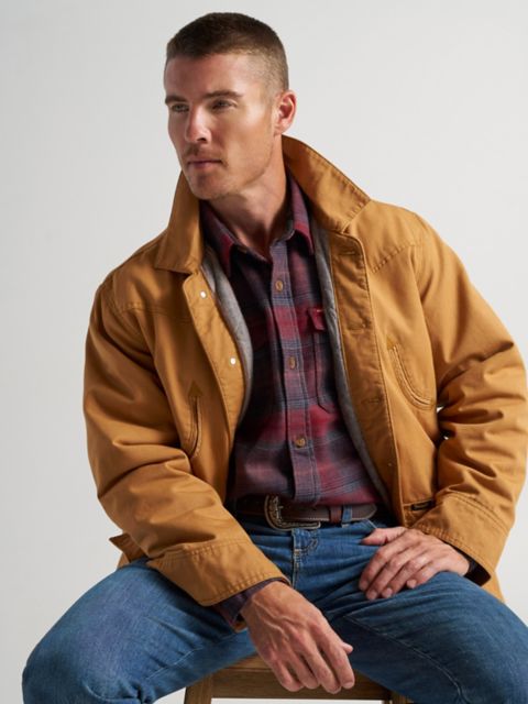 Мужские куртки Wrangler Men's Western Lined Canvas Barn Coat