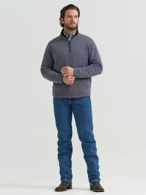Men's George Strait Quarter-Zip Quilted Pullover in Pacific
