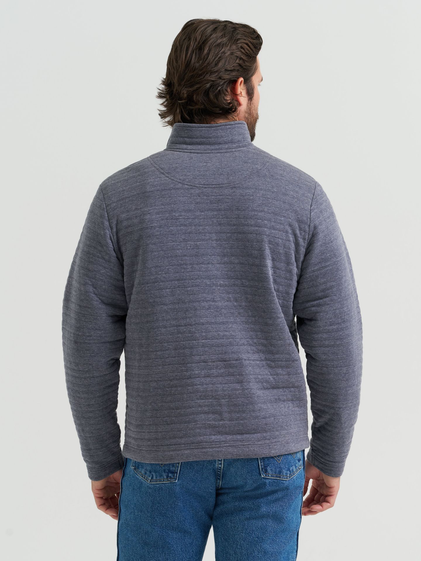 Мужской свитер Wrangler George Strait Quarter-Zip Quilted Pullover, цвет: Pacific — фото 3