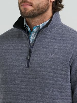 Men's George Strait Quarter-Zip Quilted Pullover in Pacific