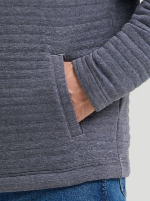 Men's George Strait Quarter-Zip Quilted Pullover in Pacific