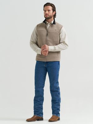 Men's George Strait Zip Front Solid Knit Vest
