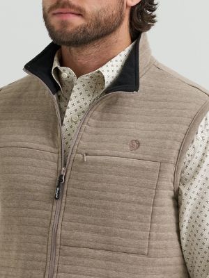 Men's George Strait Zip Front Solid Knit Vest
