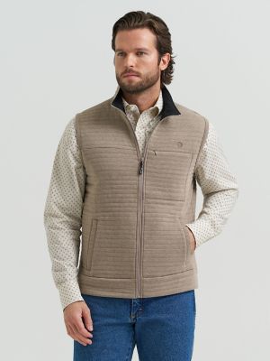 Men's George Strait Zip Front Solid Knit Vest