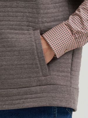 Men's George Strait Zip Front Solid Knit Vest in Camel