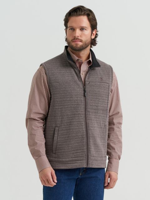 Мужские жилеты Wrangler Men's George Strait Zip Front Solid Knit Vest