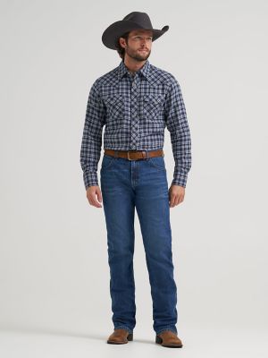 Men's Wrangler Retro&reg; Long Sleeve Flannel Western Snap Plaid Shirt