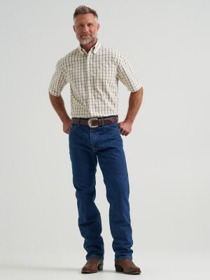 Wrangler&reg; George Strait&trade; Short Sleeve One Pocket Button Down Shirt in Tea Plaid alternative view