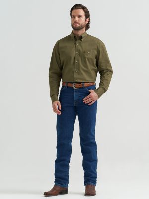 Wrangler&reg; George Strait&trade; Solid One Pocket Button Down Shirt