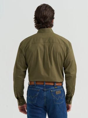 Wrangler&reg; George Strait&trade; Solid One Pocket Button Down Shirt