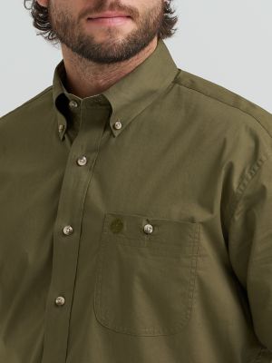 Wrangler&reg; George Strait&trade; Solid One Pocket Button Down Shirt