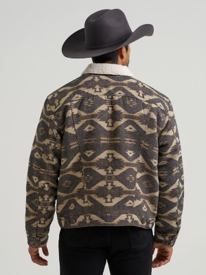 Men's Wrangler&reg; Sherpa Lined Jacquard Print Jacket