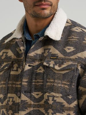 Men's Wrangler&reg; Sherpa Lined Jacquard Print Jacket