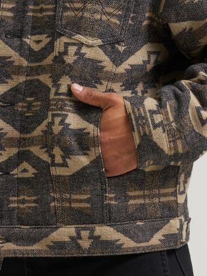 Men's Wrangler&reg; Sherpa Lined Jacquard Print Jacket