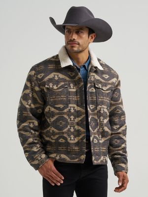 Men's Wrangler&reg; Sherpa Lined Jacquard Print Jacket