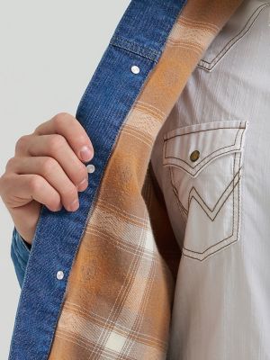 Cowboy Cut Flannel Lined Denim Jacket