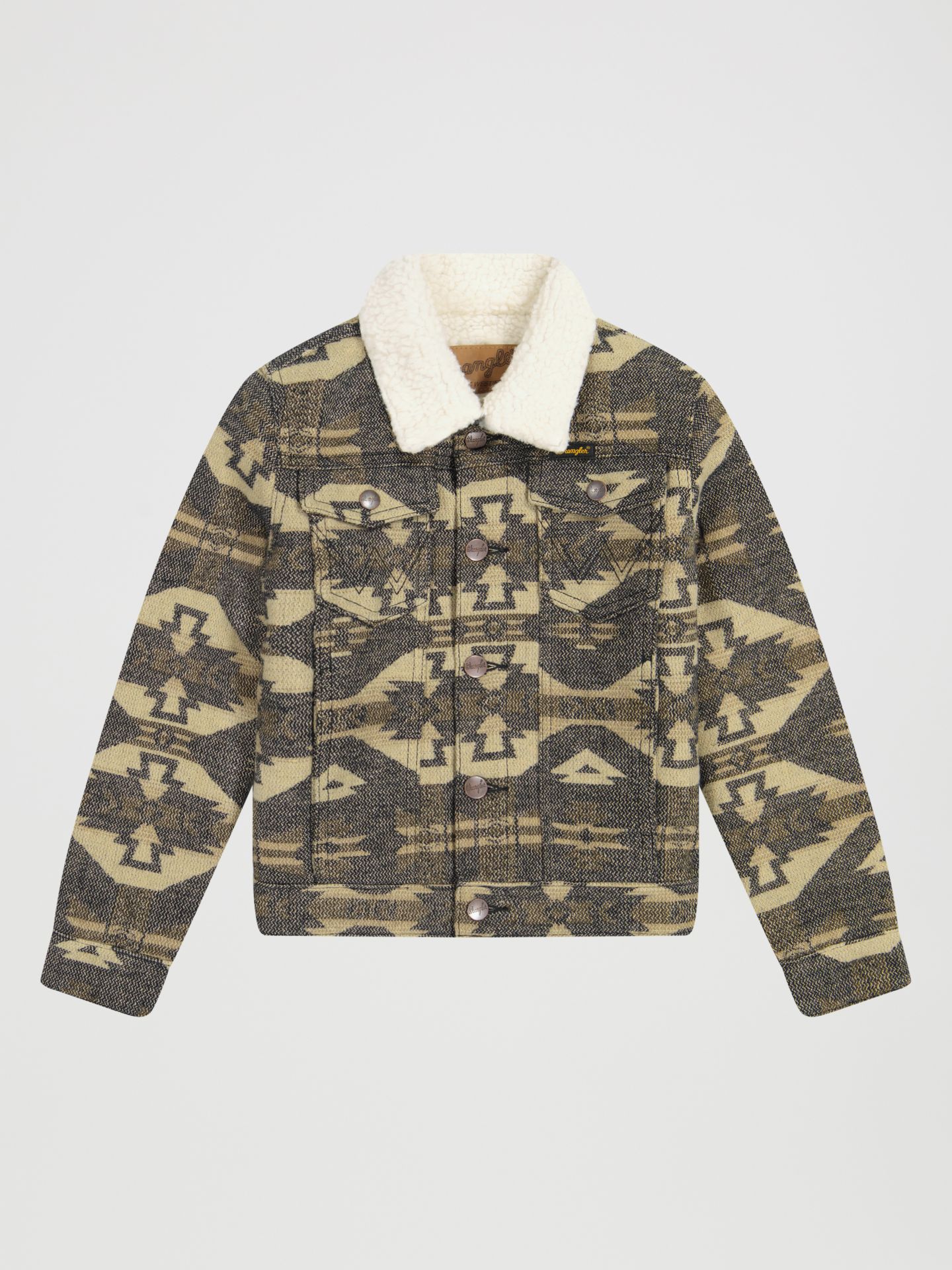Куртка Wrangler® Sherpa Lined Jacquard Print для мальчиков, цвет: Elmwood — фото 1