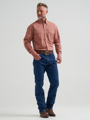 Wrangler&reg; George Strait&trade; Troubadour Long Sleeve Western Snap Shirt in Adobe Geo alternative view