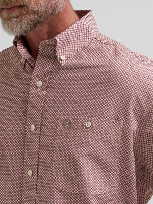 Wrangler&reg; George Strait&trade; Performance Button Down Shirt in Rust Bands