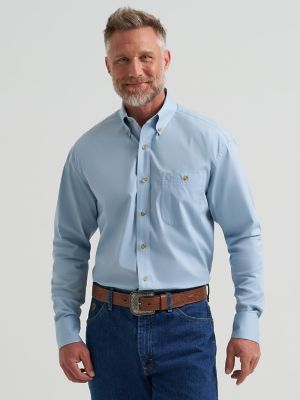 Wrangler® George Strait™ Solid One Pocket Button Down Shirt